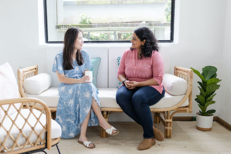 two women in a therapy room